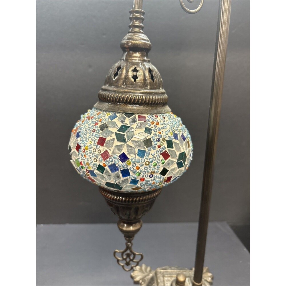 Turkish Moroccan Colorful Glass Mosaic Lamp - Picture 2 of 11